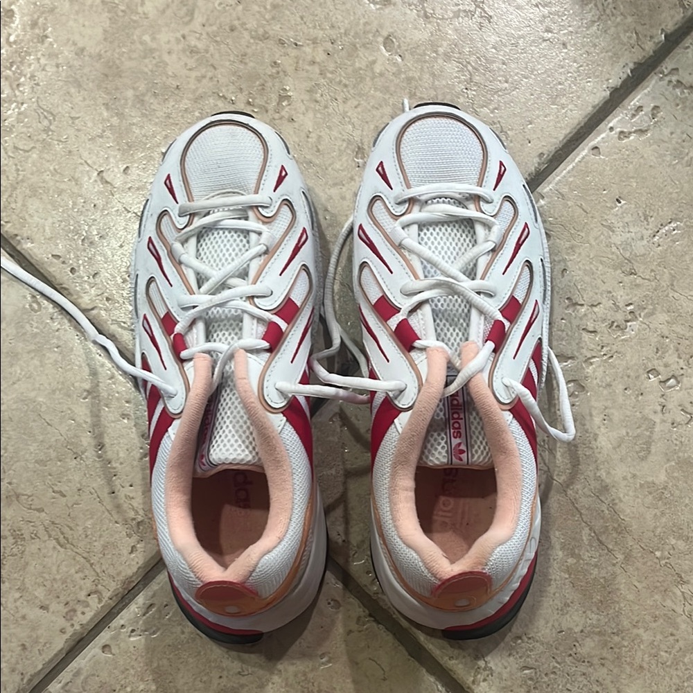 Adidas White and Red Chunky Sneakers